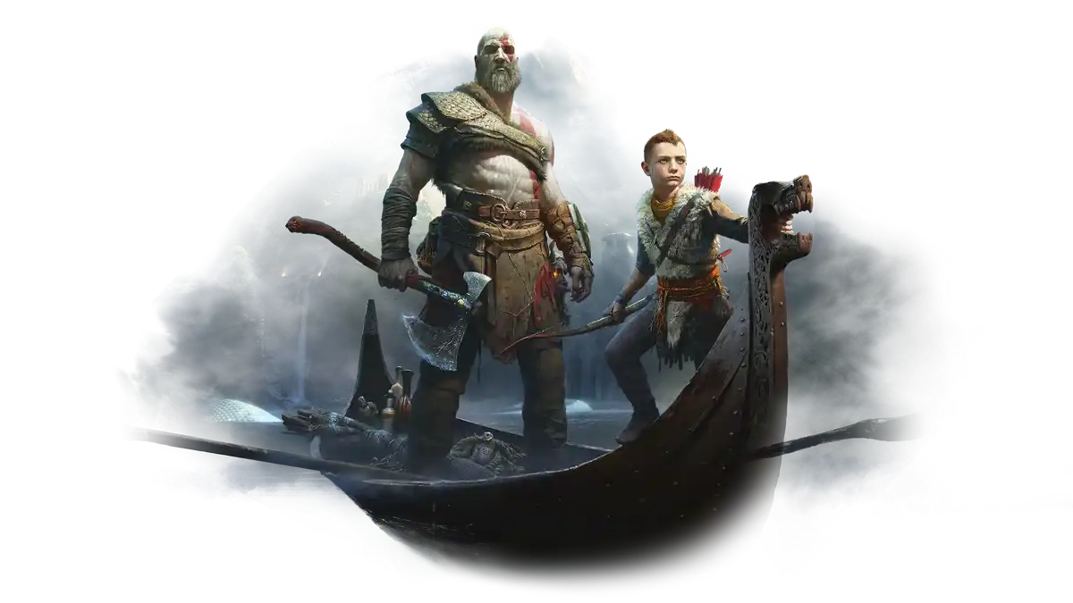 Kratos y Atreus explorando la serie de God of War